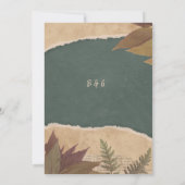 Aardse Boho chique groen veilig de datum (Achterkant)