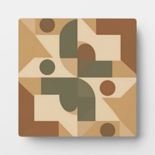 Aardse Boho Geometrische Abstract Fotoplaat