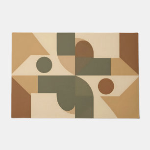 Aardse Boho Geometrische Abstracte Deurmat