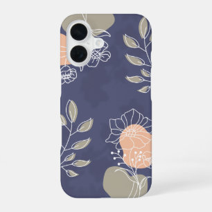 'Aardse botanische lijnkunst' iPhone 16 Hoesje