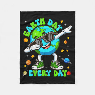 Aardse dag elke dag dabben planeet milieu mannen fleece deken