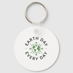 Aardse Dag Elke Dag - Minimalistische Eco Design Sleutelhanger