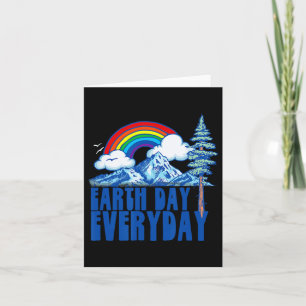 Aardse Dag Elke Dag! Vintage Regenboog Natuur En O Kaart