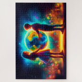 Aardse dag kinderen Wereld milieu natuur Legpuzzel (Verticaal)