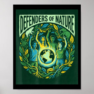 Aardse dag verdedigers van de natuur liefhebbers m poster