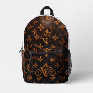 "Aardse elegantie bruin designer Tas" Bedrukte Rugzak