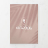 Aardse Elegantie Logo Schoonheid, Spa Roze Brochur Drieluik Kaart (Cover)