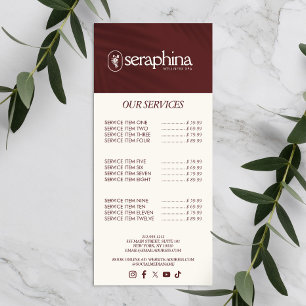 Aardse Elegantie Logo Schoonheid, Welzijn, Spa Mar Reclamekaart