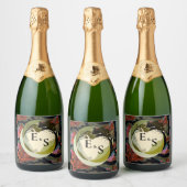 Aardse elegantie sparkling wijnetiket (Flessen)