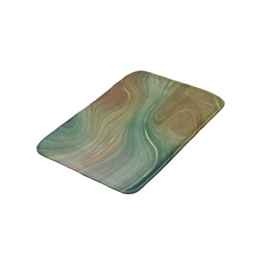 Aardse Emerald Strata | Groene en Gouden Inkt Agaa Badmat (Gekanteld)