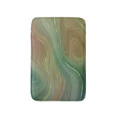 Aardse Emerald Strata | Groene en Gouden Inkt Agaa Badmat (Voorkant Verticaal)