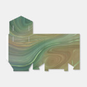 Aardse Emerald Strata | Groene en Gouden Inkt Agaa Bedankdoosjes (Uitgevouwen)