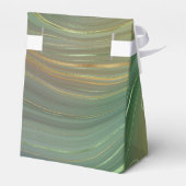 Aardse Emerald Strata | Groene en Gouden Inkt Agaa Bedankdoosjes (Achterkant)