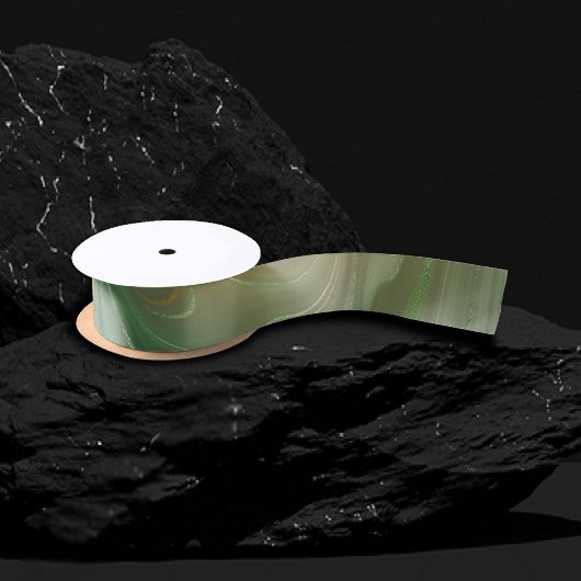 Aardse Emerald Strata | Groene en Gouden Inkt Agaa Lint