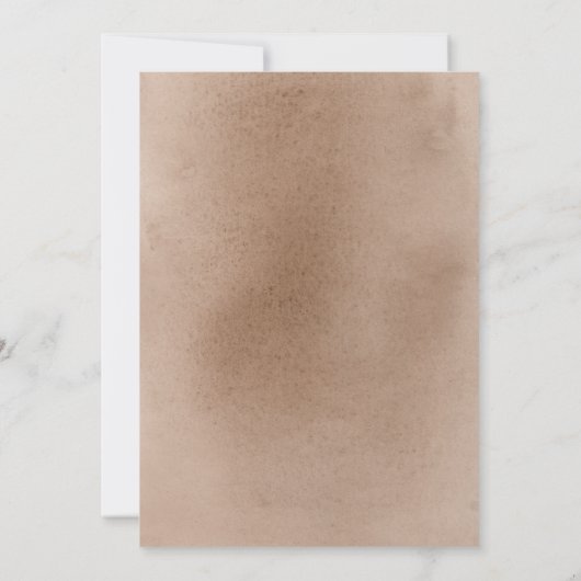 Aardse en witte bloemen Boho Bruiloft Feest Kaart (Achterkant)