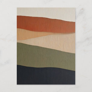Aardse Gelaagde Landschap Abstract Briefkaart