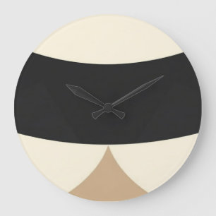 Aardse geometrie journaal – wandkunst en decoratie grote klok