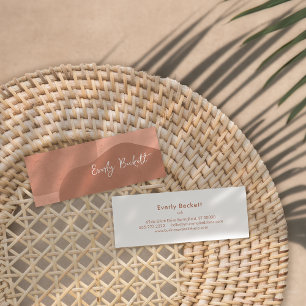 Aardse geweven Abstracte moderne terracotta Mini Visitekaartje