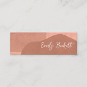 Aardse geweven Abstracte moderne terracotta Mini Visitekaartje (Voorkant)