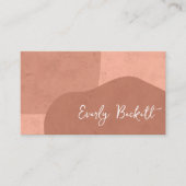 Aardse geweven Abstracte moderne terracotta Visitekaartje (Voorkant)