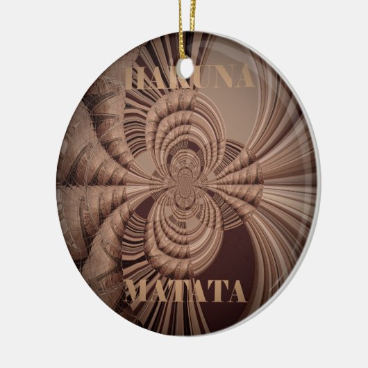 Aardse Hakuna Matata Art Print Keramisch Ornament (Links)