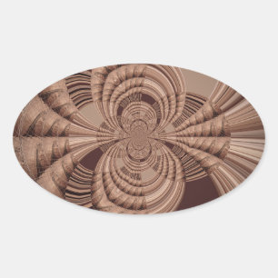 Aardse Hakuna Matata Art Print Ovale Sticker