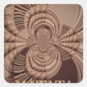 Aardse Hakuna Matata Art Print Vierkante Sticker (Voorkant)