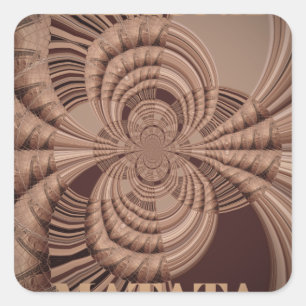 Aardse Hakuna Matata Art Print Vierkante Sticker