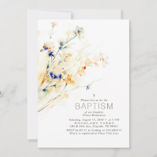 Aardse Herfst bloeit Elegant Doopsel Kaart