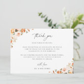 Aardse herfstbloem  bedankkaart (Staand voorkant)