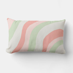 Aardse kleur Wavy Stripe Minimalistische Lente Zom Kussen