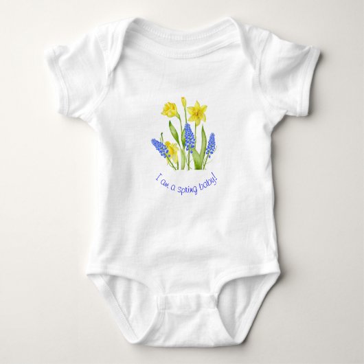Aardse lente op een Baby Jersey Bodysuit (M, D) (Voorkant)
