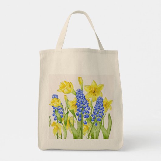 Aardse lente op een Canvas tas (M, D) (Achterkant)