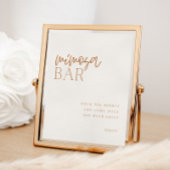 Aardse minimale Mimosa bar teken Poster