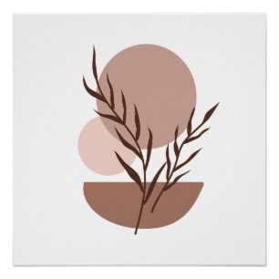 Aardse Moderne Botanische Boho Poster Perfect Poster