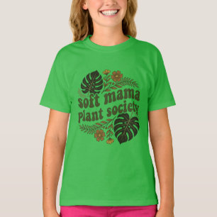 Aardse Monstera Bladeren Zachte Mama Plant Liefheb T-shirt
