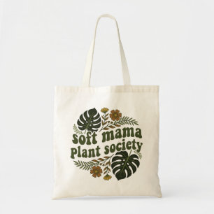 Aardse Monstera Bladeren Zachte Mama Plant Liefheb Tote Bag