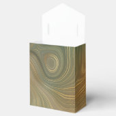 Aardse olijfstrata | Groene en Gouden Inkt Agaat Bedankdoosjes (Geopend)