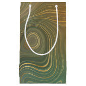 Aardse olijfstrata | Groene en Gouden Inkt Agaat Klein Cadeauzakje (Voorkant)