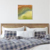 Aardse retro strata | Neutral Toon Agaat Canvas Afdruk (Insitu (Slaapkamer))