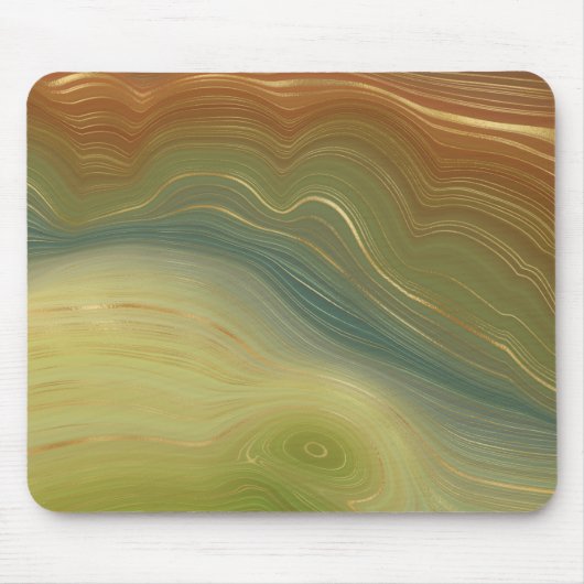 Aardse retro strata | Neutral Toon Agaat Muismat (Voorkant)