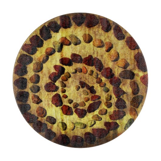 Aardse Rock Cirkel Snijplank (Voorkant)