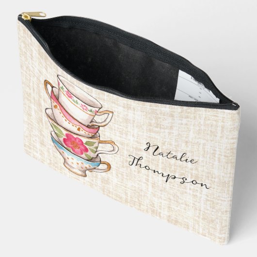 Aardse rustieke achtergrond hand geschilderde kuns etui (Open)