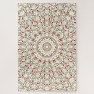 Aardse Taupe en Roest Mandala Patroon Legpuzzel