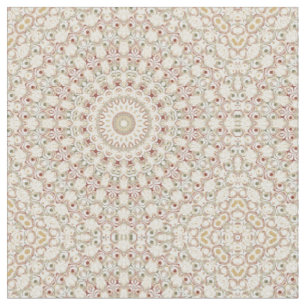 Aardse Taupe en Roest Mandala Patroon Stof