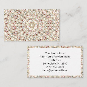 Aardse Taupe en Roest Mandala Patroon Visitekaartje