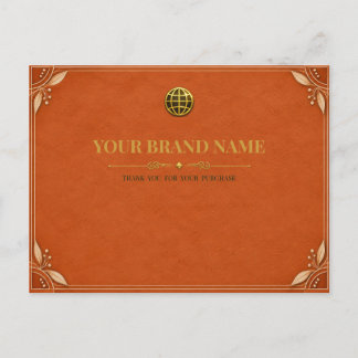 Aardse Terracotta Boho Verzendbon Briefkaart