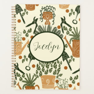 Aardse Terracotta & Groene Plant: Tuinliefhebber Planner