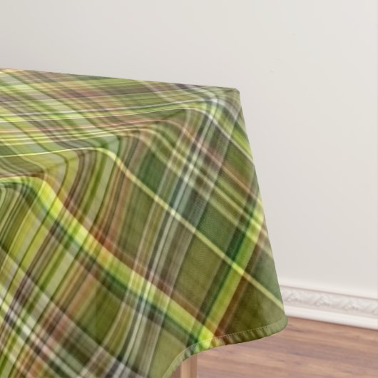 Aardse tinten Rust en Olive Plaid Tafelkleed (Voorbeeld)