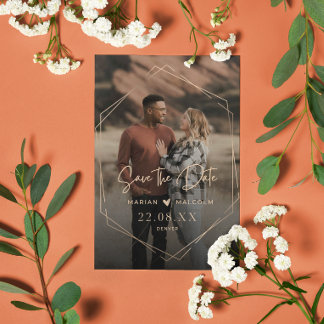 Aardse tinten save the date